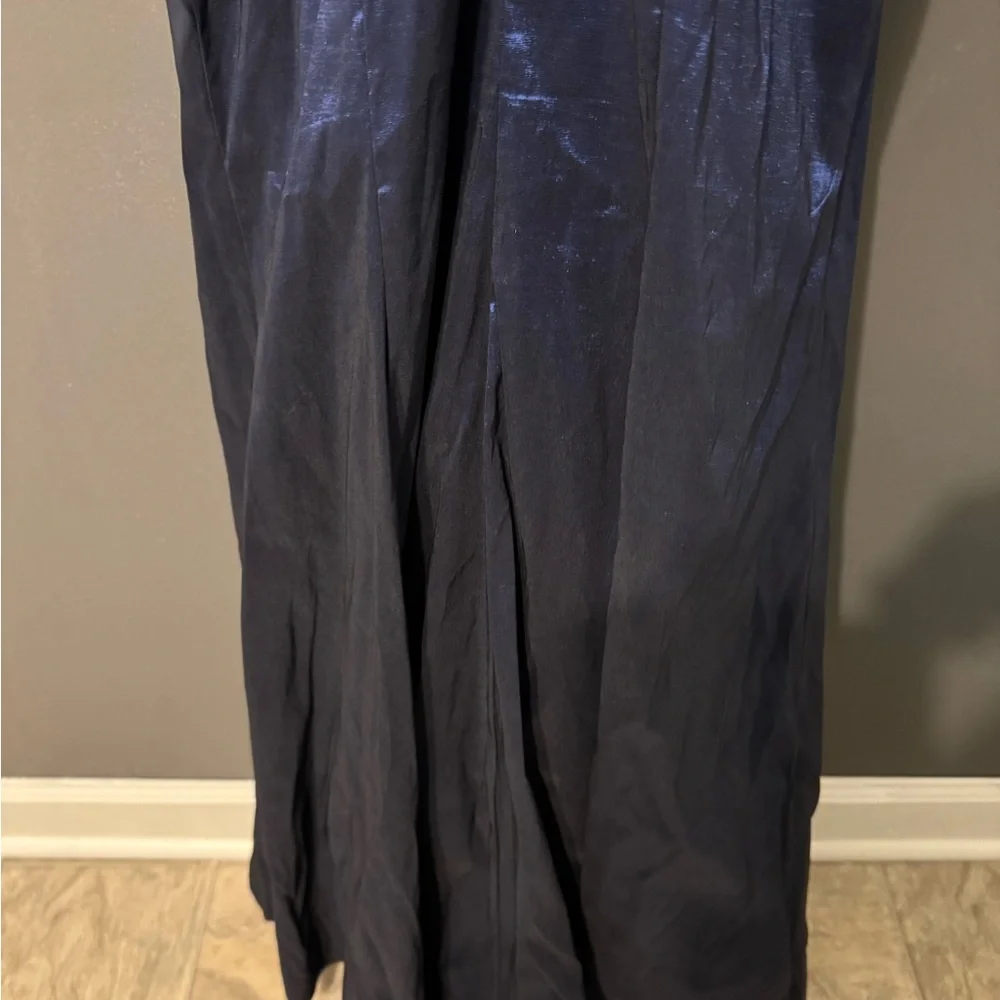 Jovani Blue and Gold Beaded Halter Prom Gown / Dress - Picture 12 of 16